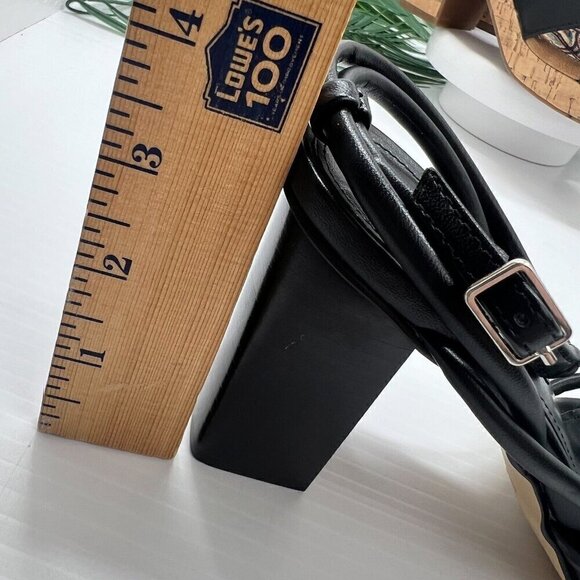 Nine West Black Yeap3 Strappy Ankle Sandals Size 5.5M Open Toe 3.25" Block Heel - Picture 10 of 10